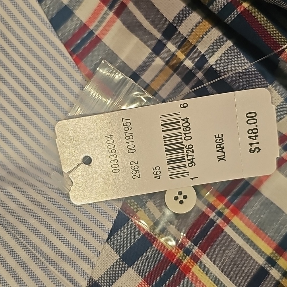 NEW BROOKS BROTHERS  Blue and Red Plaid Shirt Size XL - Picture 6 of 10